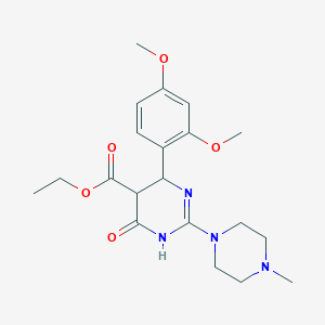 molecular formula C20H28N4O5 B11193661 Ethyl 6-(2,4-dimethoxyphenyl)-2-(4-methylpiperazin-1-yl)-4-oxo-1,4,5,6-tetrahydropyrimidine-5-carboxylate 