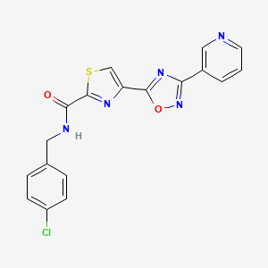 N-(4-chlorobenzyl)-4-[3-(pyridin-3-yl)-1,2,4-oxadiazol-5-yl]-1,3-thiazole-2-carboxamide