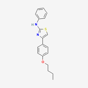 molecular formula C19H20N2OS B11193682 4-(4-butoxyphenyl)-N-phenyl-1,3-thiazol-2-amine 