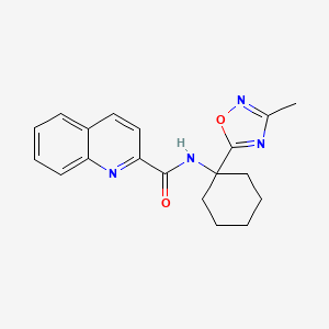 N-[1-(3-methyl-1,2,4-oxadiazol-5-yl)cyclohexyl]quinoline-2-carboxamide