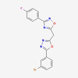 5-{[5-(3-Bromophenyl)-1,3,4-oxadiazol-2-yl]methyl}-3-(4-fluorophenyl)-1,2,4-oxadiazole