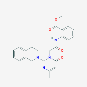 ethyl 2-({[2-(3,4-dihydroisoquinolin-2(1H)-yl)-4-methyl-6-oxopyrimidin-1(6H)-yl]acetyl}amino)benzoate