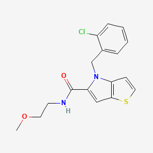 4-(2-chlorobenzyl)-N-(2-methoxyethyl)-4H-thieno[3,2-b]pyrrole-5-carboxamide