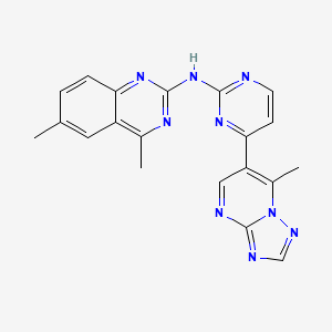 4,6-Dimethyl-N-(4-{7-methyl-[1,2,4]triazolo[1,5-A]pyrimidin-6-YL}pyrimidin-2-YL)quinazolin-2-amine