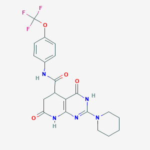 4,7-dioxo-2-(piperidin-1-yl)-N-[4-(trifluoromethoxy)phenyl]-3,4,5,6,7,8-hexahydropyrido[2,3-d]pyrimidine-5-carboxamide