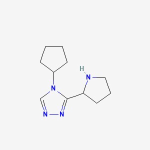 4-Cyclopentyl-3-(pyrrolidin-2-YL)-4H-1,2,4-triazole