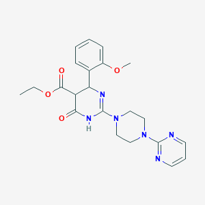 Ethyl 6-(2-methoxyphenyl)-4-oxo-2-[4-(pyrimidin-2-yl)piperazin-1-yl]-1,4,5,6-tetrahydropyrimidine-5-carboxylate