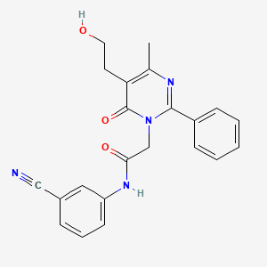 N-(3-cyanophenyl)-2-[5-(2-hydroxyethyl)-4-methyl-6-oxo-2-phenylpyrimidin-1(6H)-yl]acetamide