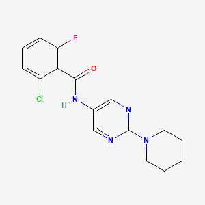 2-Chloro-6-fluoro-N-[2-(piperidin-1-YL)pyrimidin-5-YL]benzamide