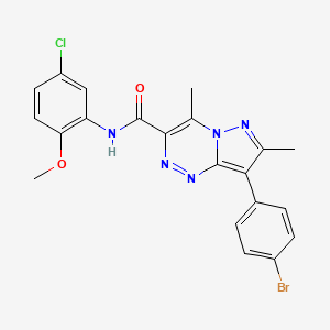 8-(4-bromophenyl)-N-(5-chloro-2-methoxyphenyl)-4,7-dimethylpyrazolo[5,1-c][1,2,4]triazine-3-carboxamide