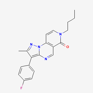 7-butyl-3-(4-fluorophenyl)-2-methylpyrazolo[1,5-a]pyrido[3,4-e]pyrimidin-6(7H)-one