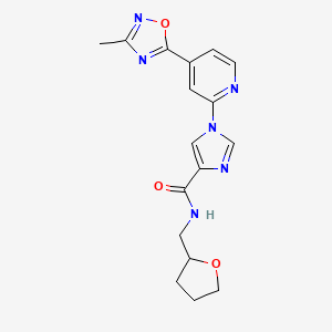 1-[4-(3-methyl-1,2,4-oxadiazol-5-yl)pyridin-2-yl]-N-(tetrahydrofuran-2-ylmethyl)-1H-imidazole-4-carboxamide