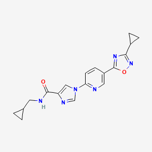 N-(cyclopropylmethyl)-1-[5-(3-cyclopropyl-1,2,4-oxadiazol-5-yl)pyridin-2-yl]-1H-imidazole-4-carboxamide