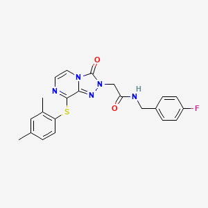 2-{8-[(2,4-dimethylphenyl)sulfanyl]-3-oxo[1,2,4]triazolo[4,3-a]pyrazin-2(3H)-yl}-N-(4-fluorobenzyl)acetamide