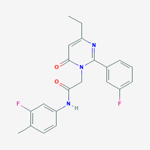 2-[4-ethyl-2-(3-fluorophenyl)-6-oxopyrimidin-1(6H)-yl]-N-(3-fluoro-4-methylphenyl)acetamide