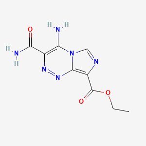 Ethyl 4-amino-3-carbamoylimidazo[5,1-c][1,2,4]triazine-8-carboxylate