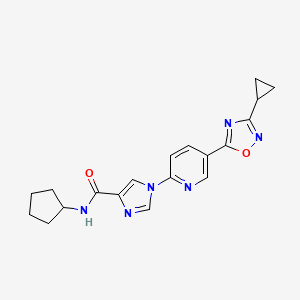 N-cyclopentyl-1-[5-(3-cyclopropyl-1,2,4-oxadiazol-5-yl)pyridin-2-yl]-1H-imidazole-4-carboxamide