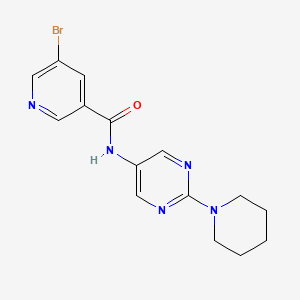 5-bromo-N-(2-(piperidin-1-yl)pyrimidin-5-yl)nicotinamide