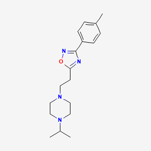 1-{2-[3-(4-Methylphenyl)-1,2,4-oxadiazol-5-yl]ethyl}-4-(propan-2-yl)piperazine