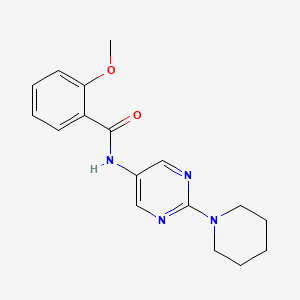 molecular formula C17H20N4O2 B11193983 2-Methoxy-N-[2-(piperidin-1-YL)pyrimidin-5-YL]benzamide 