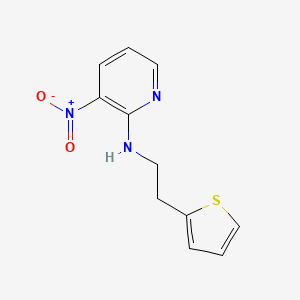 molecular formula C11H11N3O2S B11194008 3-nitro-N-[2-(thiophen-2-yl)ethyl]pyridin-2-amine 