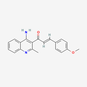 (2E)-1-(4-amino-2-methylquinolin-3-yl)-3-(4-methoxyphenyl)prop-2-en-1-one