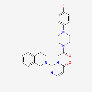 2-(3,4-dihydroisoquinolin-2(1H)-yl)-3-{2-[4-(4-fluorophenyl)piperazin-1-yl]-2-oxoethyl}-6-methylpyrimidin-4(3H)-one