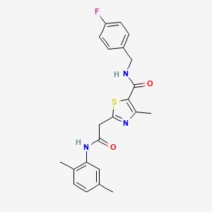 2-{2-[(2,5-dimethylphenyl)amino]-2-oxoethyl}-N-(4-fluorobenzyl)-4-methyl-1,3-thiazole-5-carboxamide