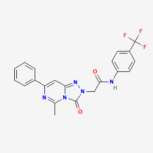 2-(5-methyl-3-oxo-7-phenyl[1,2,4]triazolo[4,3-c]pyrimidin-2(3H)-yl)-N-[4-(trifluoromethyl)phenyl]acetamide