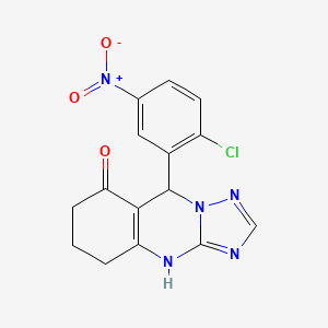 9-(2-chloro-5-nitrophenyl)-5,6,7,9-tetrahydro[1,2,4]triazolo[5,1-b]quinazolin-8(4H)-one