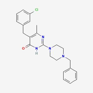 2-(4-benzylpiperazin-1-yl)-5-(3-chlorobenzyl)-6-methylpyrimidin-4(3H)-one