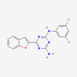 6-(1-benzofuran-2-yl)-N-(3,5-dichlorophenyl)-1,3,5-triazine-2,4-diamine