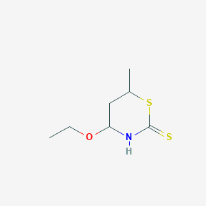 molecular formula C7H13NOS2 B11194106 4-Ethoxy-6-methyl-1,3-thiazinane-2-thione 