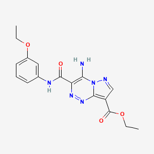 Ethyl 4-amino-3-[(3-ethoxyphenyl)carbamoyl]pyrazolo[5,1-c][1,2,4]triazine-8-carboxylate