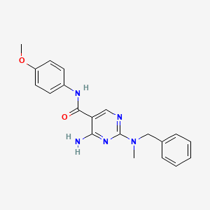 molecular formula C20H21N5O2 B11194129 4-amino-2-[benzyl(methyl)amino]-N-(4-methoxyphenyl)pyrimidine-5-carboxamide 