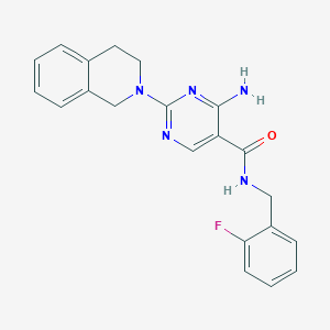 4-amino-2-(3,4-dihydroisoquinolin-2(1H)-yl)-N-(2-fluorobenzyl)pyrimidine-5-carboxamide