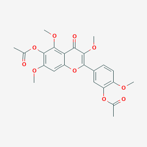 5-(6-Acetyloxy-3,5,7-trimethoxy-4-oxochromen-2-yl)-2-methoxyphenyl acetate