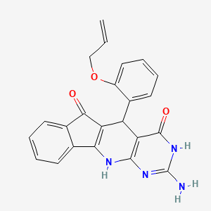 molecular formula C23H18N4O3 B11194161 6-amino-2-(2-prop-2-enoxyphenyl)-5,7,9-triazatetracyclo[8.7.0.03,8.011,16]heptadeca-1(10),3(8),6,11,13,15-hexaene-4,17-dione 