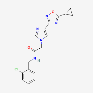 N-(2-chlorobenzyl)-2-[4-(5-cyclopropyl-1,2,4-oxadiazol-3-yl)-1H-imidazol-1-yl]acetamide