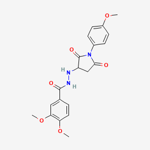 3,4-dimethoxy-N'-[1-(4-methoxyphenyl)-2,5-dioxopyrrolidin-3-yl]benzohydrazide