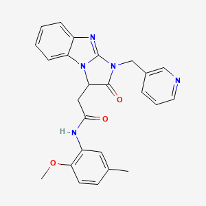 N-(2-methoxy-5-methylphenyl)-2-[2-oxo-1-(pyridin-3-ylmethyl)-2,3-dihydro-1H-imidazo[1,2-a]benzimidazol-3-yl]acetamide