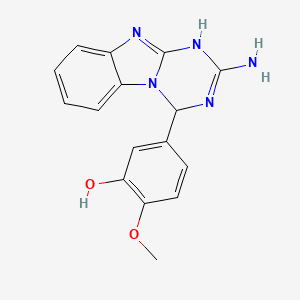 5-(2-Amino-1,4-dihydro[1,3,5]triazino[1,2-a]benzimidazol-4-yl)-2-methoxyphenol