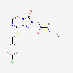 N-butyl-2-{8-[(4-chlorobenzyl)sulfanyl]-3-oxo[1,2,4]triazolo[4,3-a]pyrazin-2(3H)-yl}acetamide