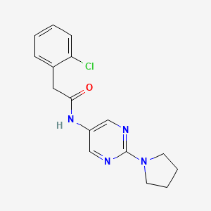 molecular formula C16H17ClN4O B11194242 2-(2-Chlorophenyl)-N-[2-(pyrrolidin-1-YL)pyrimidin-5-YL]acetamide 