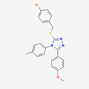 3-{[(4-bromophenyl)methyl]sulfanyl}-5-(4-methoxyphenyl)-4-(4-methylphenyl)-4H-1,2,4-triazole