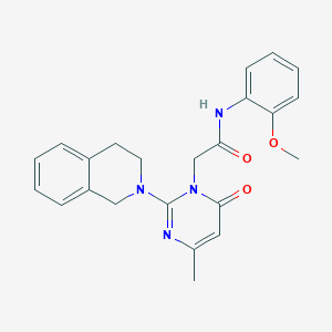 2-[2-(3,4-dihydroisoquinolin-2(1H)-yl)-4-methyl-6-oxopyrimidin-1(6H)-yl]-N-(2-methoxyphenyl)acetamide