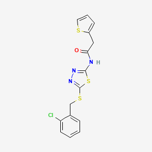 N-(5-((2-chlorobenzyl)thio)-1,3,4-thiadiazol-2-yl)-2-(thiophen-2-yl)acetamide