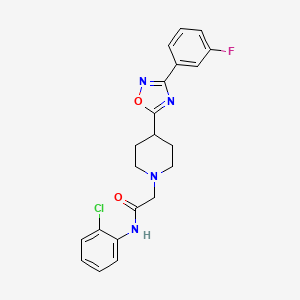 N-(2-chlorophenyl)-2-(4-(3-(3-fluorophenyl)-1,2,4-oxadiazol-5-yl)piperidin-1-yl)acetamide