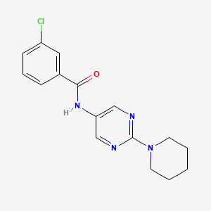 3-Chloro-N-[2-(piperidin-1-YL)pyrimidin-5-YL]benzamide