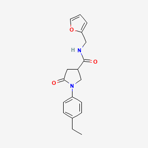 1-(4-ethylphenyl)-N-(furan-2-ylmethyl)-5-oxopyrrolidine-3-carboxamide